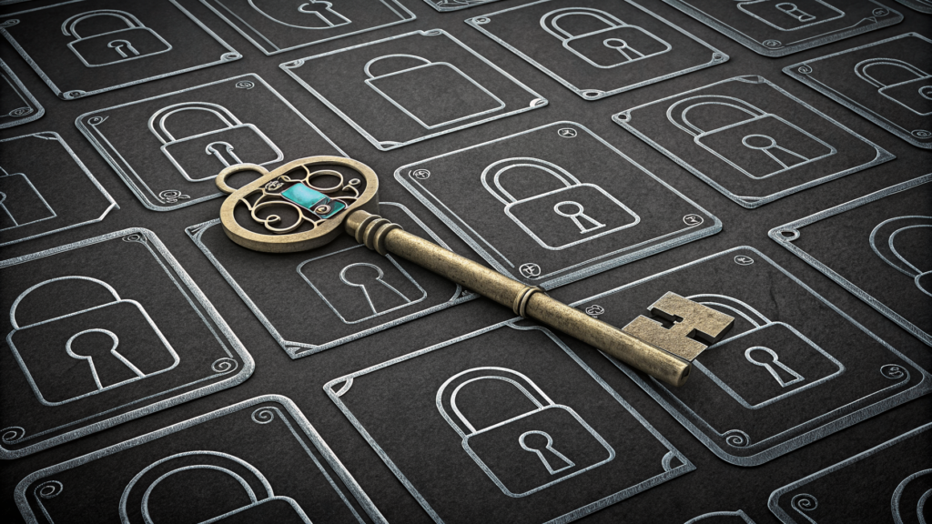 A single global key opening every session: the architectural property Green's replay attack exploits