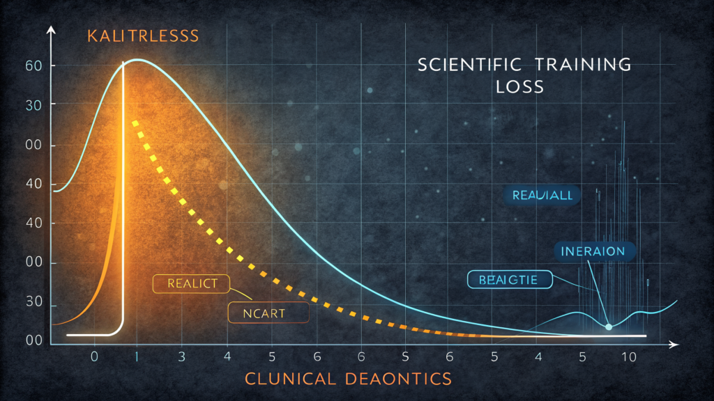 Illustration of the detection window: the gradient monitor flags safety erosion far left of where behavioral failure occurs