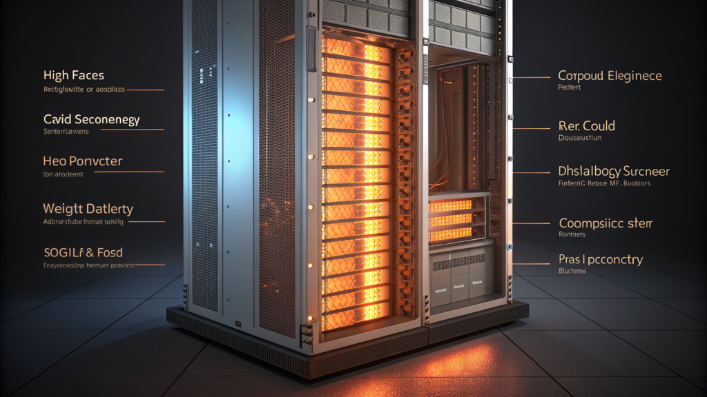 A cross-section of stacked processor boards where one component runs at full heat while surrounding chips sit cold and dark