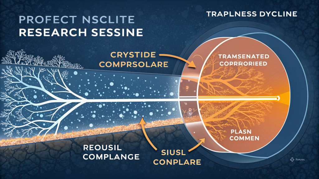 Conceptual illustration of research session data condensing into a training pipeline boundary layer