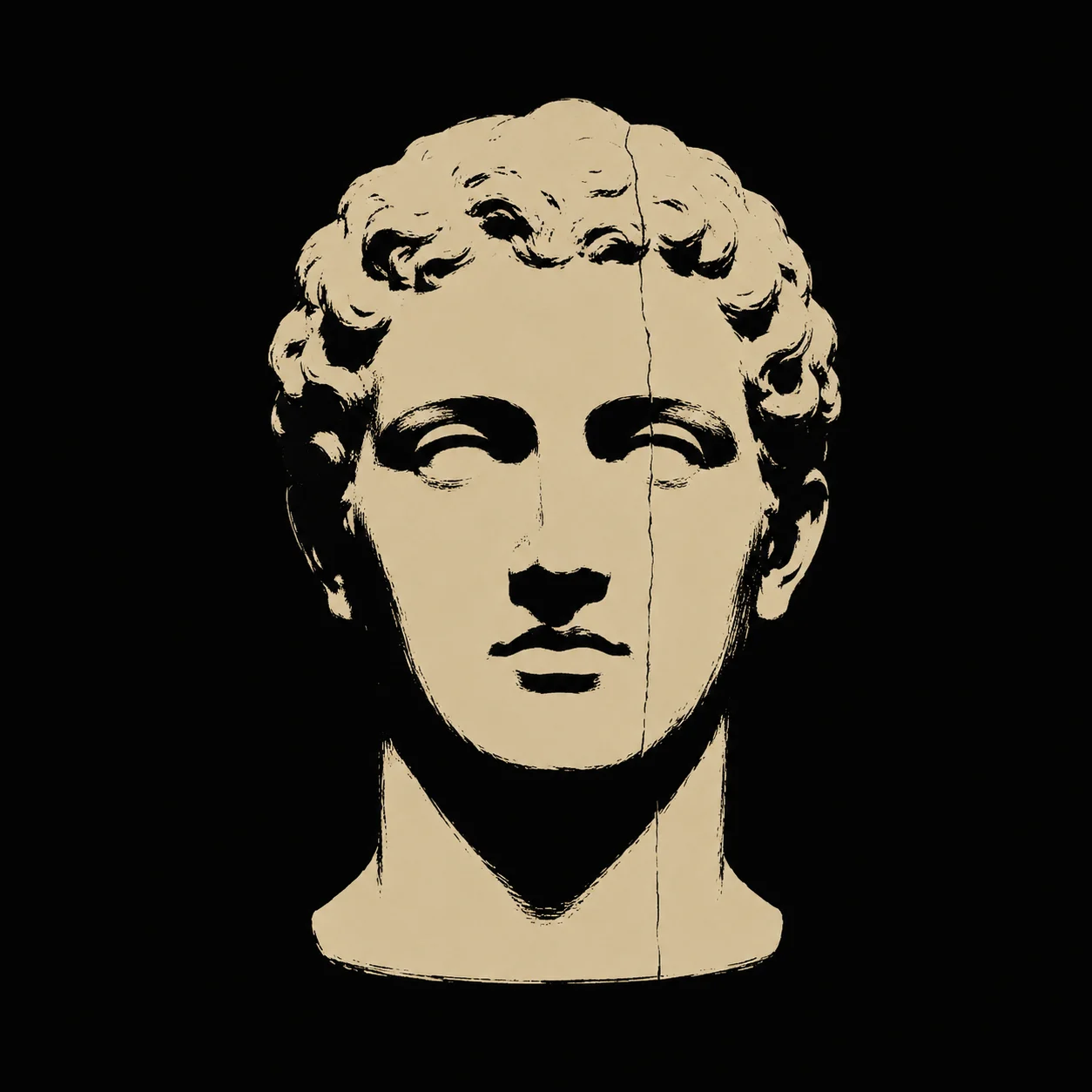 ARCHIVIST, in its original form: Maxim's generation of the machine's face before the engine crushes it to one bit and smears the render around it. In the game it stands on a plinth in every room and never holds still.